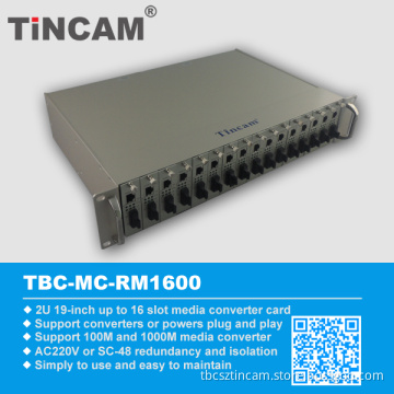 16 Slots Media Converter Chassis Tbc-Mc-RW1600